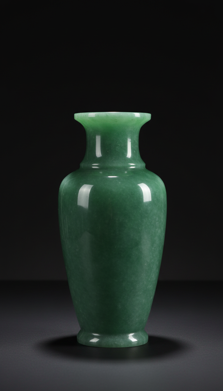 Hohe Vase aus Imperial Jade