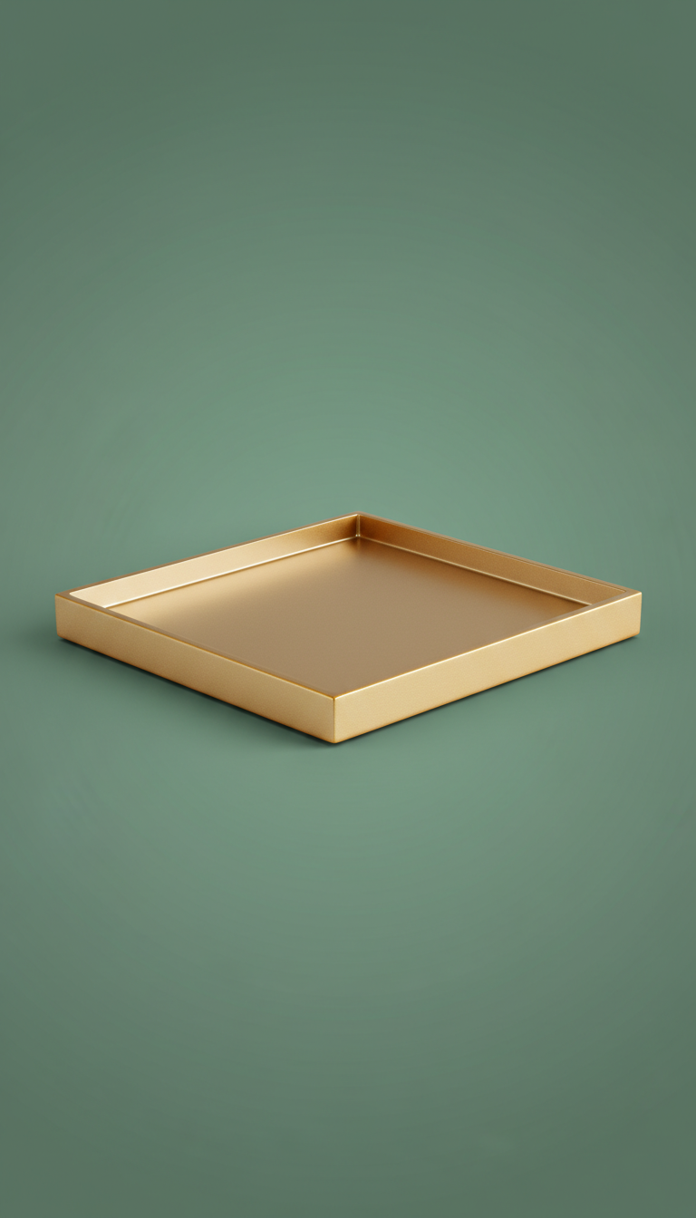 Lacktablett Sand Gold Finish