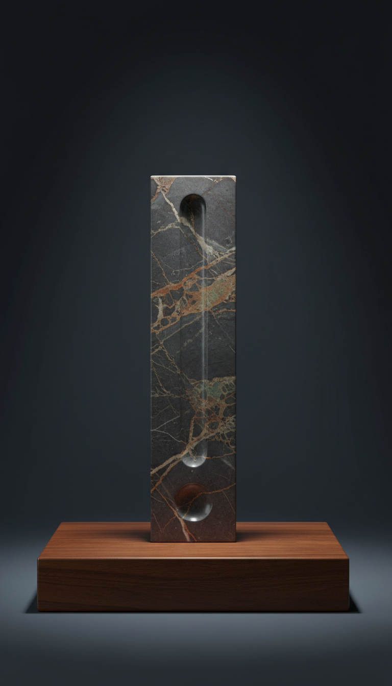 Marmor-Räucherstäbchenhalter Bronzeader